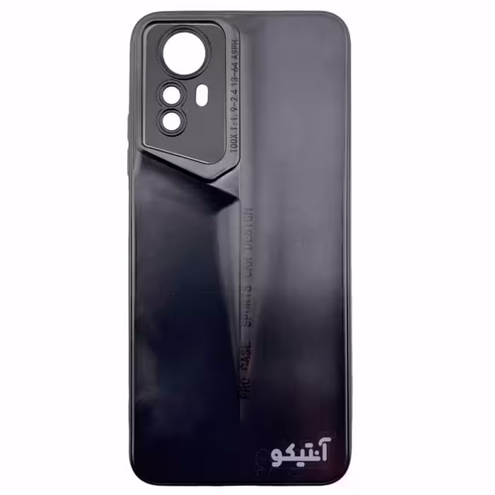 قاب Xiaomi Note12s مدل ژله ای Porsche Design متالیک محافظ لنزدار-رنگ مشکی