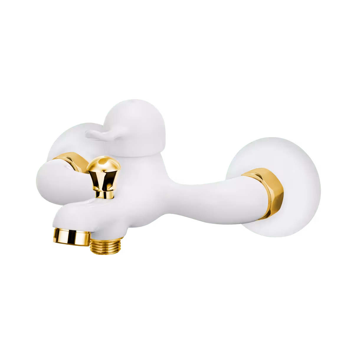 شیر حمام کاویان مدل تیدا سفید طلایی