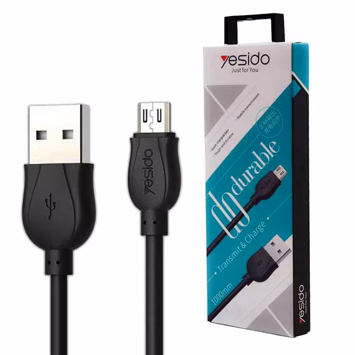 کابل USB به microUSB یسیدو YESIDO CA14 طول 1 متر 2.4 آمپر