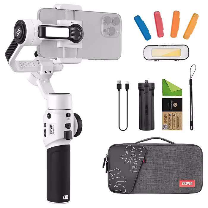 گیمبال موبایلی Zhiyun Smooth 5S (کومبو/سفید)