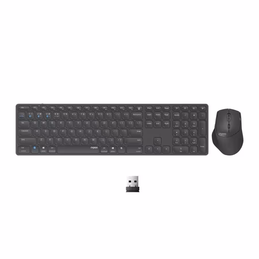 کیبورد و ماوس بی سیم رپو مدل 9800M