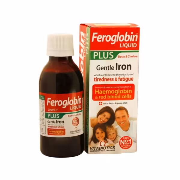 شربت فروگلوبین پلاس ویتابیوتیکس  Vitabiotics Feroglobin Plus Liquid
