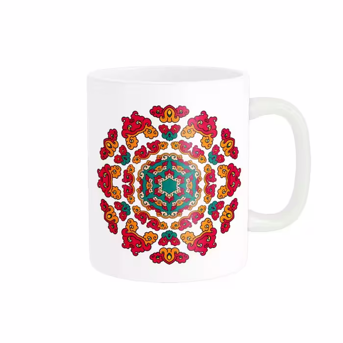 ماگ پادآفرین طرح سنتی اسلیمی ایرانی کد 1905
