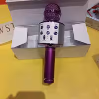 میکروفون اسپیکر دار بلوتوثی اصلی بنفش