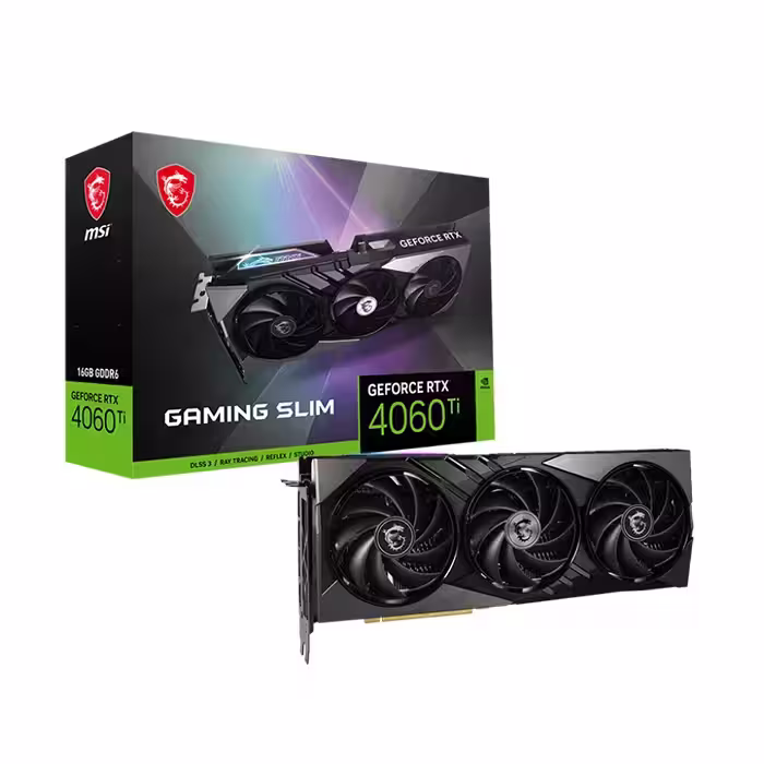 کارت گرافیک ام اس ای GeForce RTX 4060 TI 16GB GAMING X SLIM