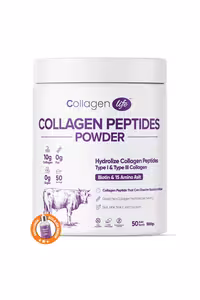 پودر کلاژن هیدرولیز شده حاوی بیوتین Collagen Life حجم 500 g