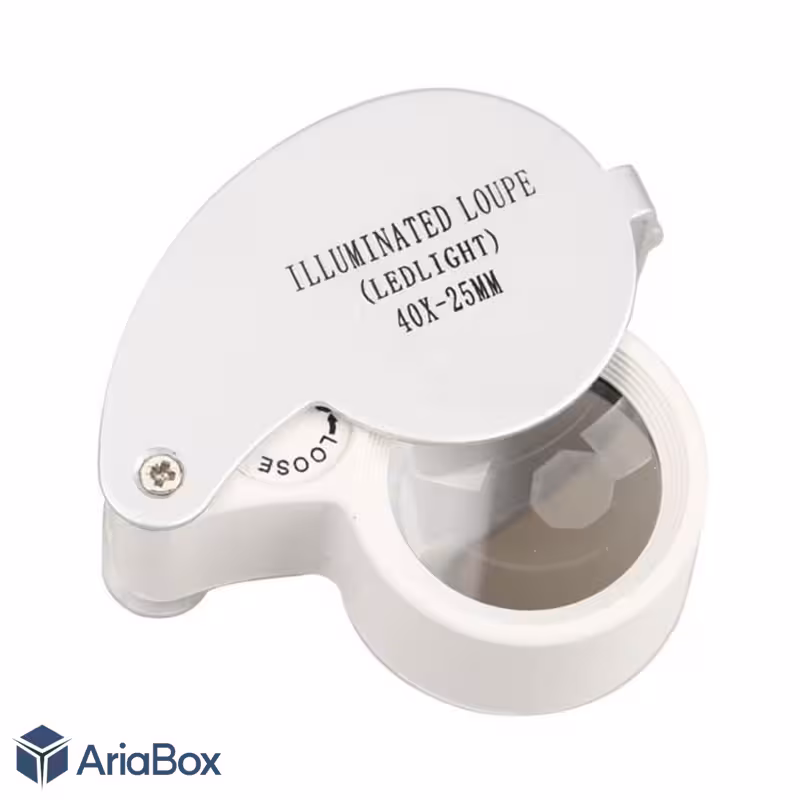 ذره بین تاشو چراغدار 40X مدل MG21011