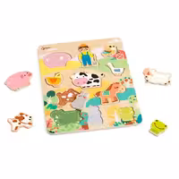 پازل چوبی مزرعه حیوانات کلاسیک ورد Classic World