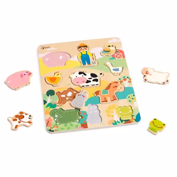 پازل چوبی مزرعه حیوانات کلاسیک ورد Classic World