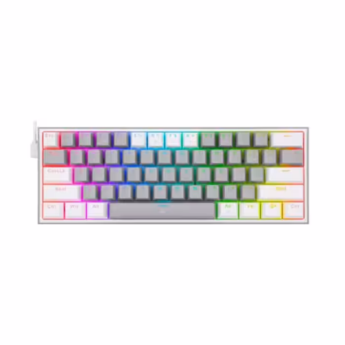 صفحه کلید باسیم ردراگون مدل Fizz K617-RGB G/W