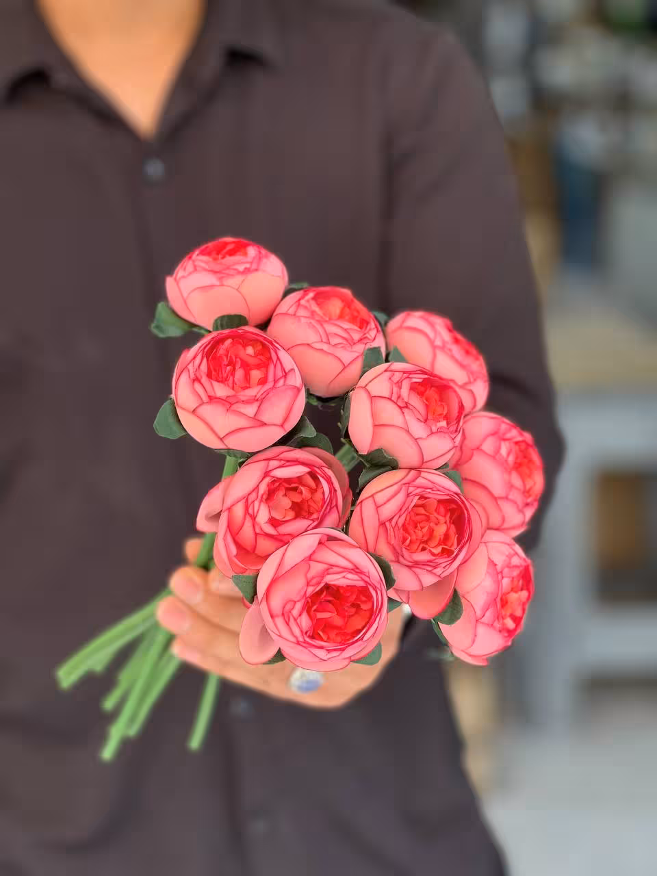 پیونی مصنوعی کالباسی 10 شاخه