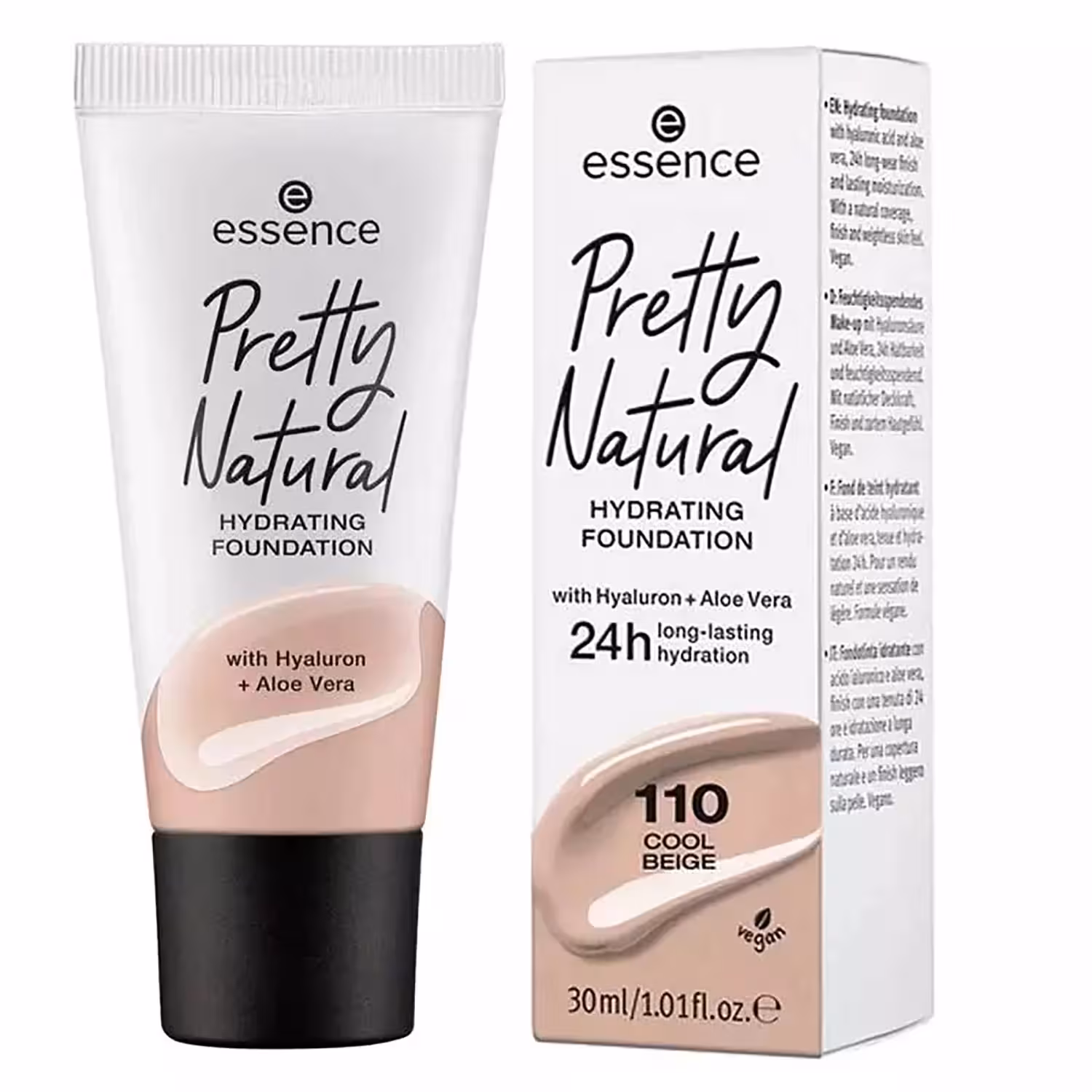 کرم پودر آبرسان اسنس شماره 110 حجم 30 میل | Essence Pretty Natural Hydrating Foundation