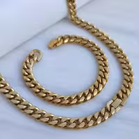 ست گردنبند و دستبند کارتیر 9 میل قفل کتابی