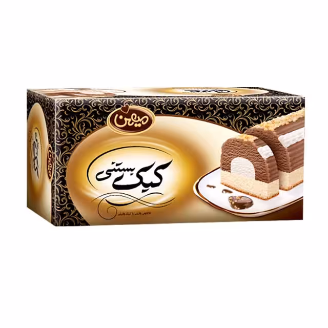 کیک بستنی کاکائو وانیل با کیک وانیل میهن 600 گرمی