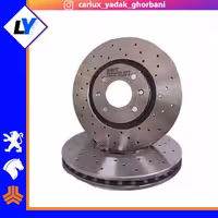 دیسک چرخ جلو سمند ملی و دنا و سورن توربو سوراخدار اس ام تی(بسته بندی دو عددی)