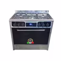 اجاق گاز طرح فر تکنو پروسا techno مدل 16000 سیلور صفحه استیل