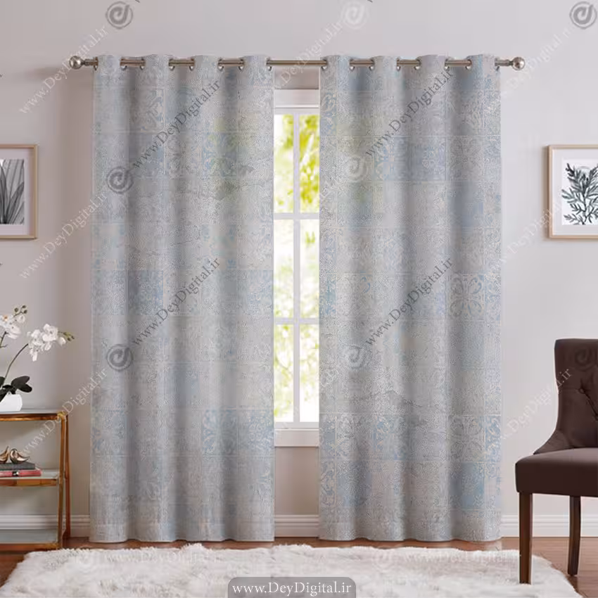 پرده پانچی طرح پتینه PK-6096