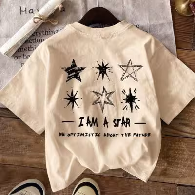 تیشرت لانگ طرح ستاره