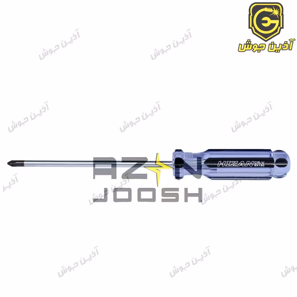 پیچ گوشتی چهارسو 150*6 دسته کریستالی هیزان Hizan