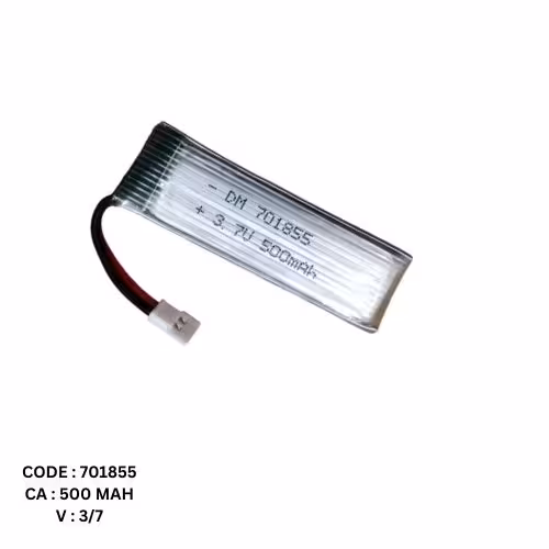 باتری لیتیوم – پلیمر پاور پروازی ظرفیت 500 میلی آمپر کد 701855