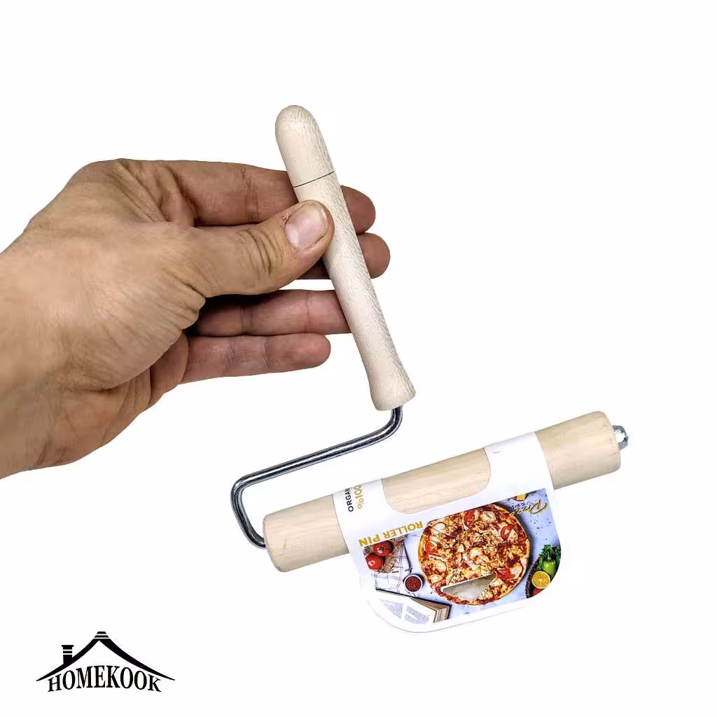 وردنه غلتکی چوبی پیتزا سایز بزرگ