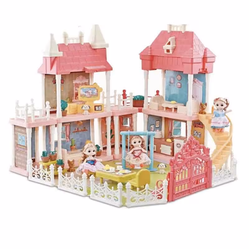 خانه عروسک بزرگ موزیکال چراغدار کد 6677