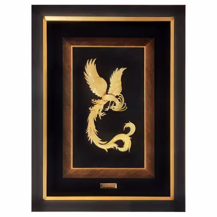 تابلو طلاکوب سیمرغ (51x41 سانتی‌متر)