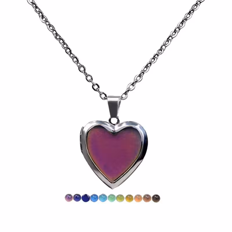 گردنبند جادویی طرح قلب قاب عکس کد 10077