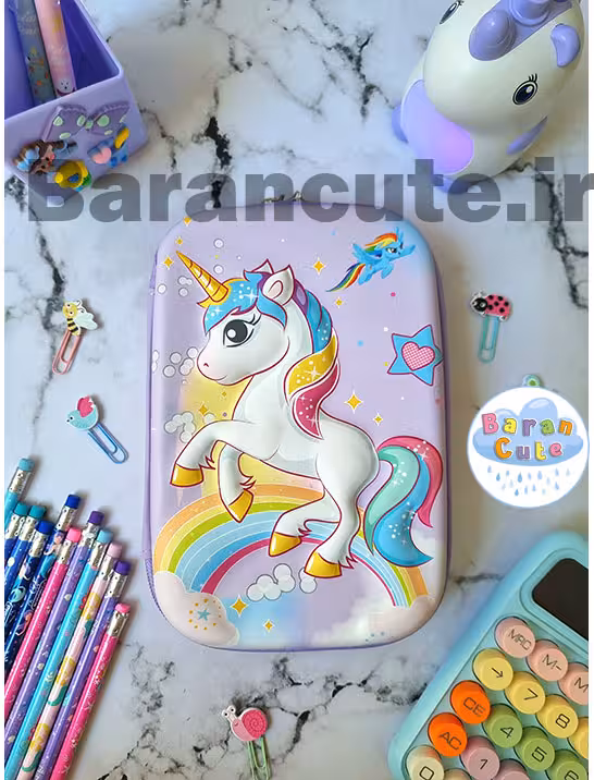 جامدادی کتابی بزرگ برجسته طرح یونیکورن 4