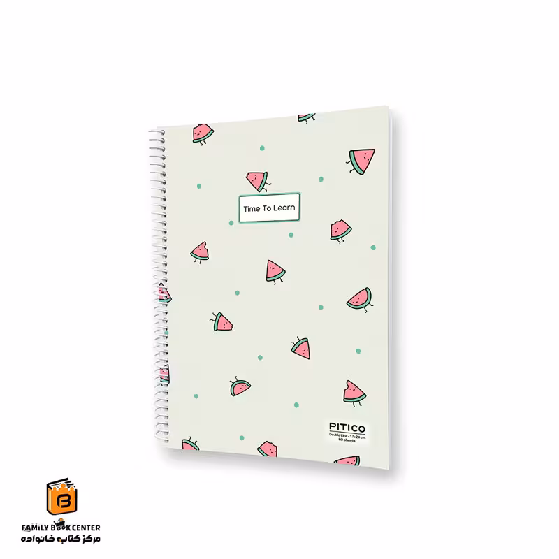 دفتر زبان دو خط 60 برگ سری Time To Learn پیتیکو (PITICO)