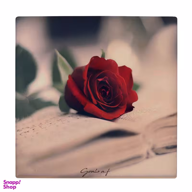 زیر لیوانی طرح گل رز و نوت های موسیقی کد 4018451_2389