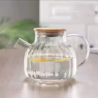 قوری درب بامبو طرح گل