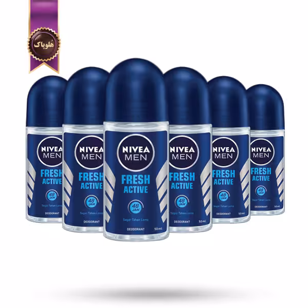 6 عدد مام رول ضدتعریق مردانه نیوا NIVEA MEN مدل تازه و پرانرژی Fresh Active حجم 50 میلی‌ لیتر (اورجینال)