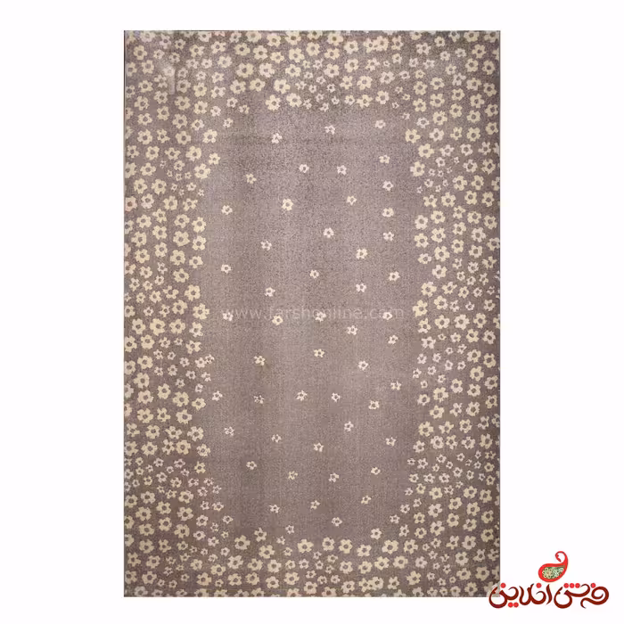 فرش  ماشینی ساوین طرح 4007 نقره ای روشن