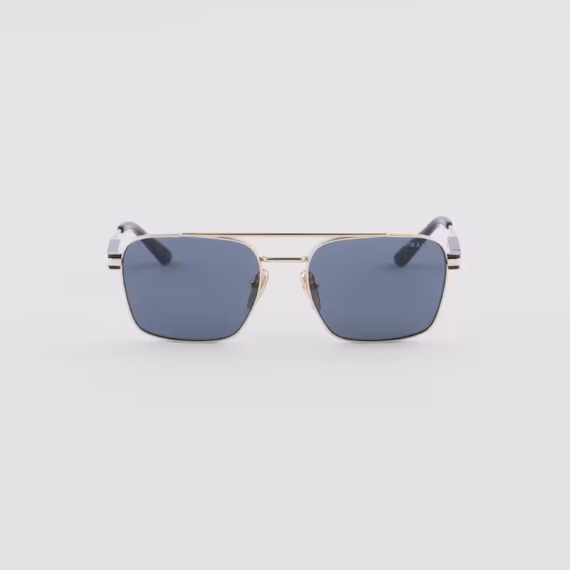 قیمت و خرید عینک آفتابی فریم طلایی کم رنگ با لنز آبی پرادا مدل SPR67Z_EZVN_FE09T_C_056 اورجینال