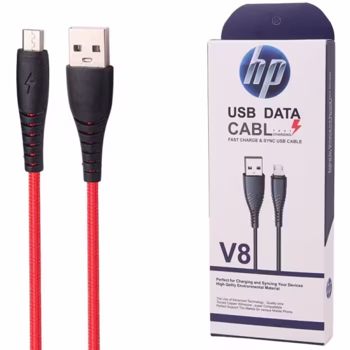 کابل شارژر اندروید ANDROID اچ پی HP V8 متراژ 1 متر