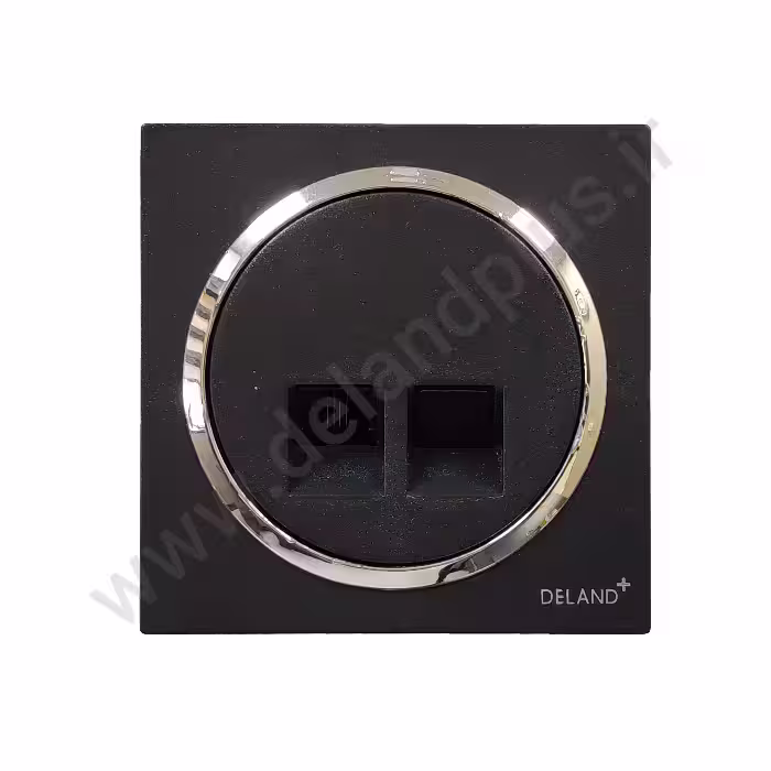 سوکت شبکه Cat6 آوا ساده مشکی
