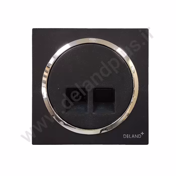 سوکت شبکه Cat6 آوا ساده مشکی