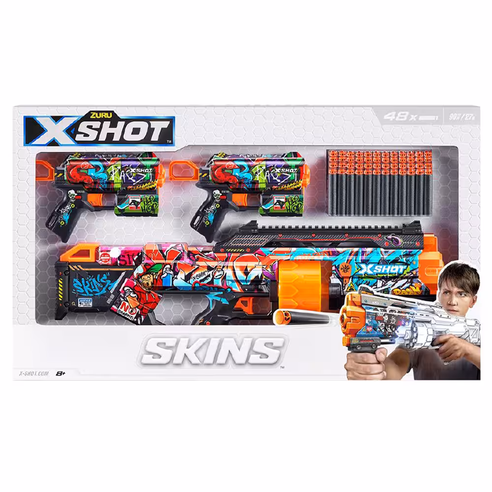 تفنگ ایکس شات X-Shot سری Skins مدل Mix Combo Pack