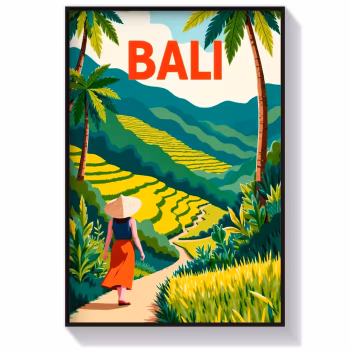 تابلو و پوستر گرافیکی جزیره بالی