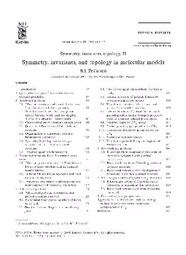 خرید و دانلود نسخه کامل کتاب Symmetry, Invariants, And Topology In Molecular Models PHYSICS REPORT