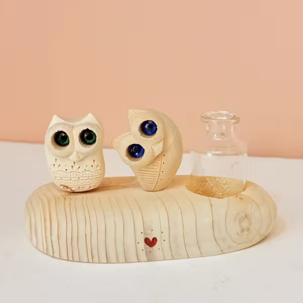 گلدان جغد دانا جفتی طرح یک