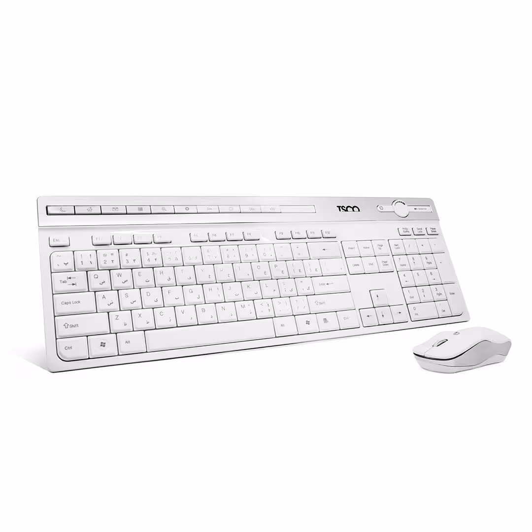 کیبورد و ماوس بی سیم تسکو سفید مدل TKM 7106W
