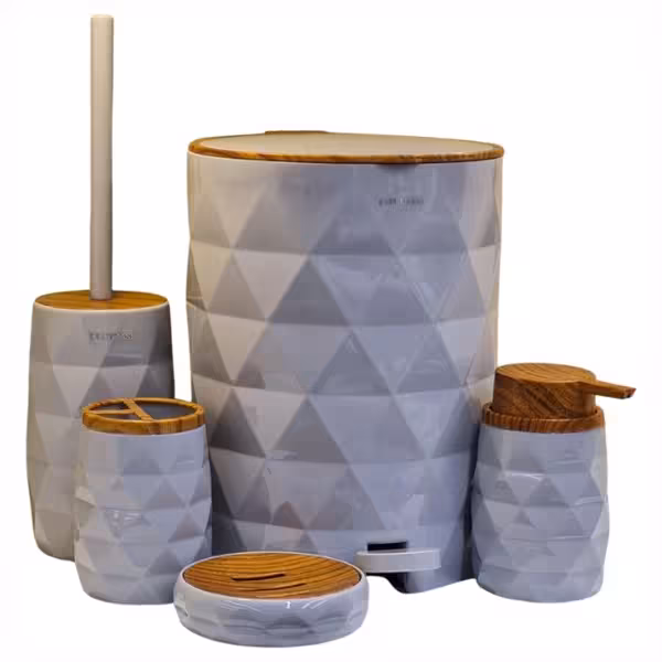 ست بهداشتی آناناسی چوب-طوسی کنتراست