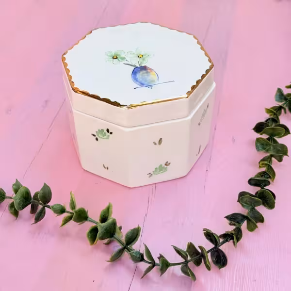 ظرف درب دار گل طرح یک