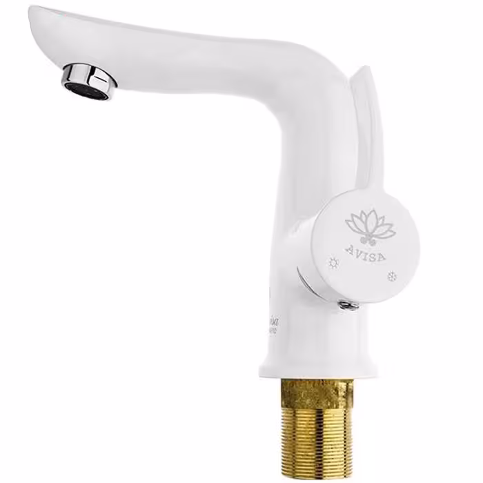 شیر روشویی آویسا مدل لوتوس سفید