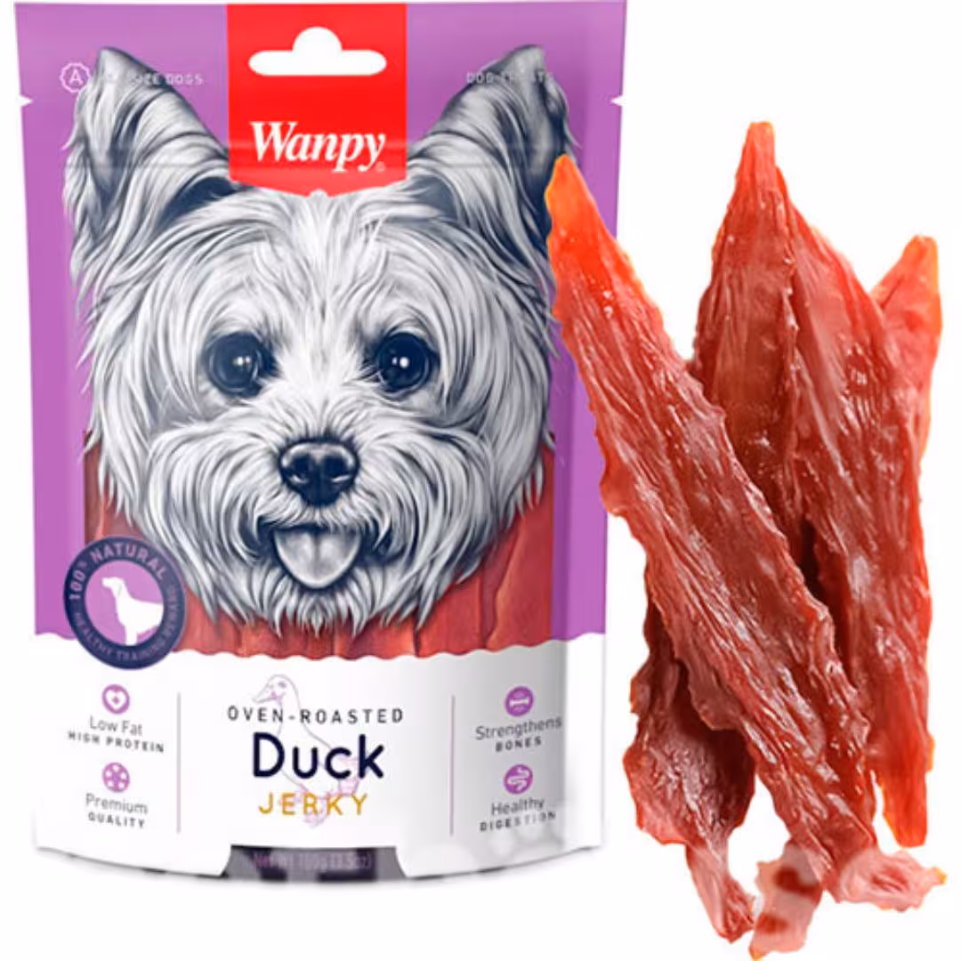 تشویقی سگ ونپی طعم اردک مدل Jerky