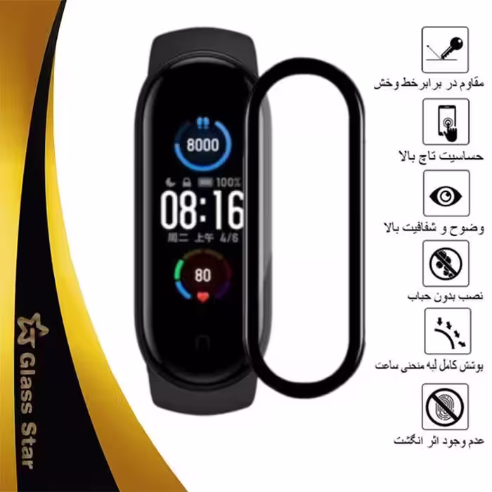 محافظ صفحه نمایش نانو گلس استار مدل PMGA مناسب برای ساعت هوشمند شیائومی Mi Band 5