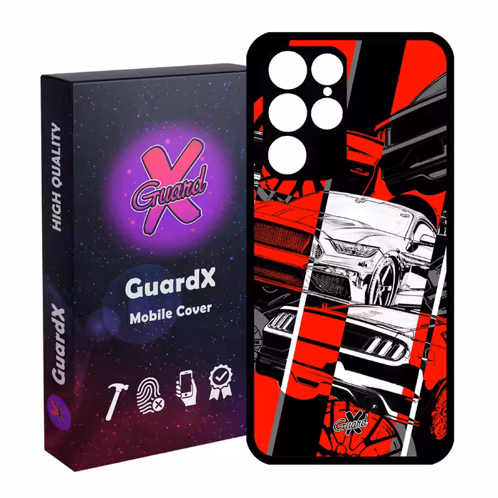 کاور گارد ایکس طرح خودرو مدل Glass10218 مناسب برای گوشی موبایل سامسونگ Galaxy S22 Ultra