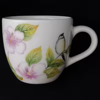  ست فنجان و نعلبکی سرامیکی هیوا طرح نسترن کد 10880927